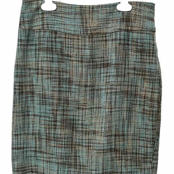 The Limited Dresses & Skirts - Limited Collection Tweed Lined Skirt Womens Sz 2 Plaid Knee Length Career Wear